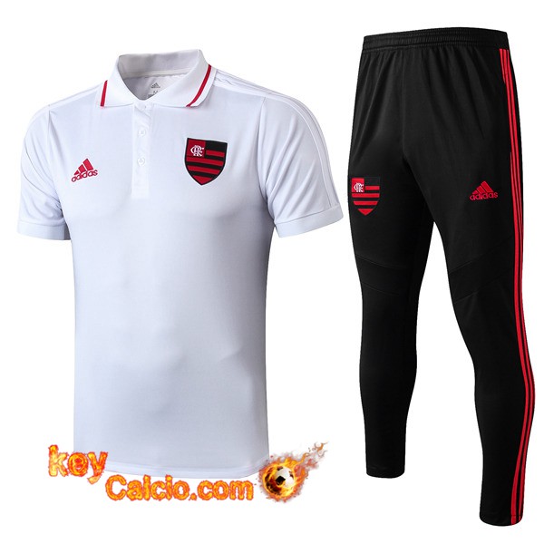 Maglia Polo Uomo Flamengo + Pantaloni Bianco 19/20