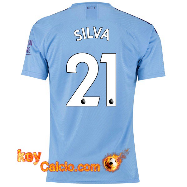 Maglia Calcio Manchester City (SILVA 21) Prima 19/20