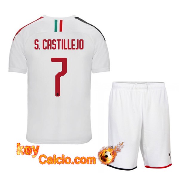 Maglia Calcio Milan AC (S.CASTILLEJO 7) Bambino Seconda 19/20