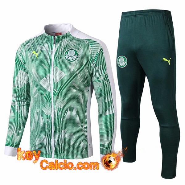 Nuova Kit Tuta Allenamento - Giacca Palmeiras Verde/Bianco 19/20