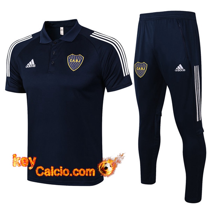 Kit Maglia Polo Boca Juniors + Pantaloni Blu Navy 2020/2021