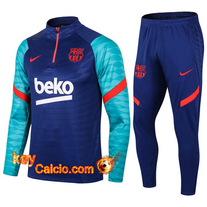 Insieme Tuta Calcio FC Barcellona Blu Navy 2020/2021