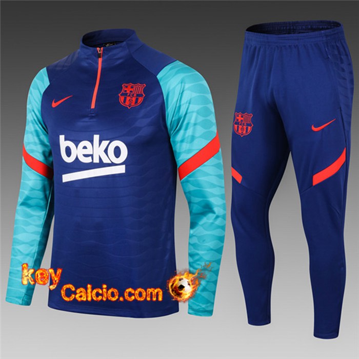 Insieme Tuta Calcio FC Barcellona Bambino Blu Navy 2020/2021
