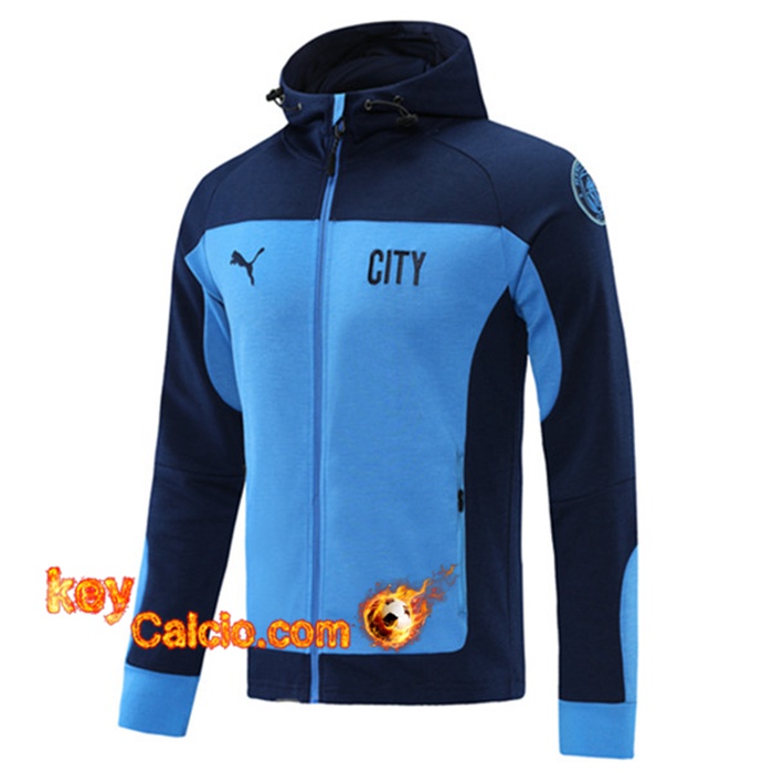 Giacca Con Cappuccio Manchester City Blu Navy 2020/2021