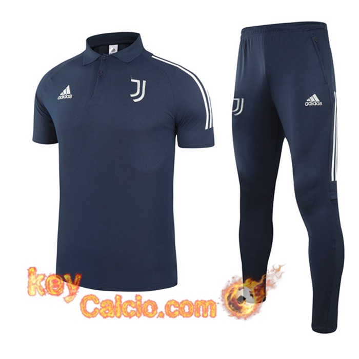 Kit Maglia Polo Juventus + Pantaloni Blu Navy 2021/2022