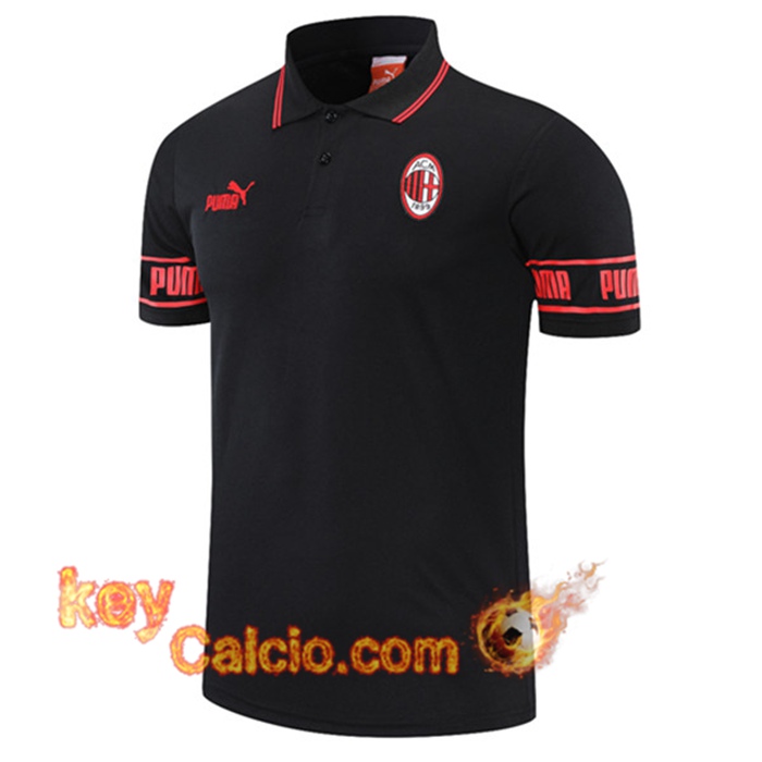Maglia Polo AC Milan Nero/Rosso 2021/2022