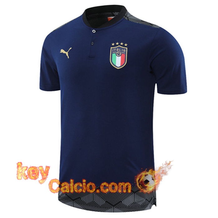 T Shirt Allenamento Italia Blu Navy 2021/2022