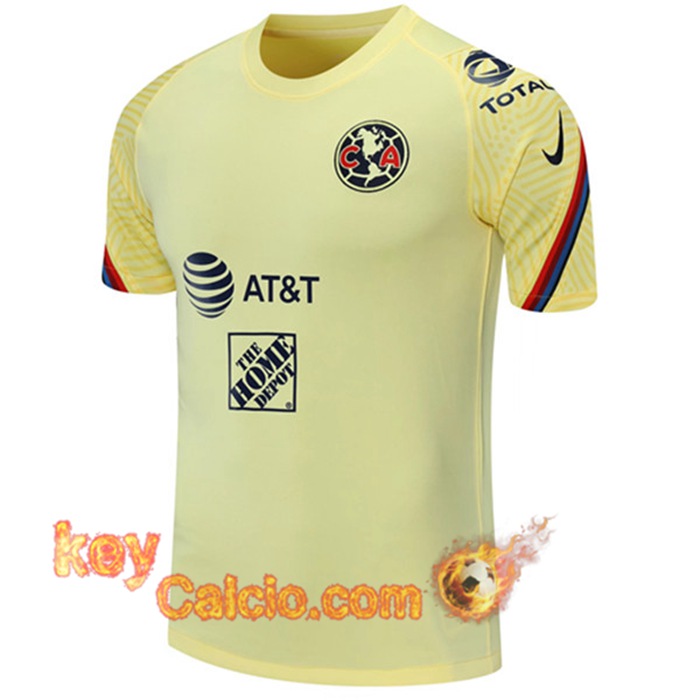 T Shirt Allenamento Club America Giallo 2021/2022