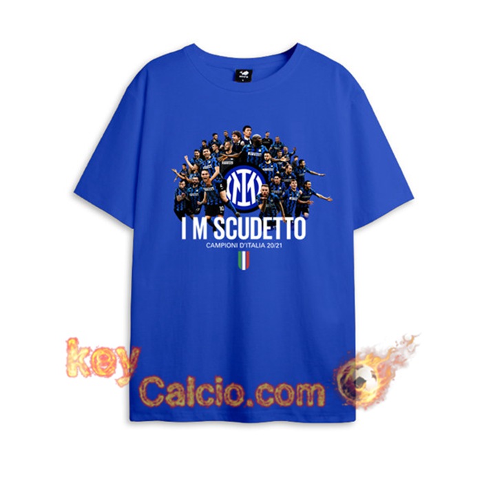 T Shirt Allenamento Inter IM Scudetto Blu 2021