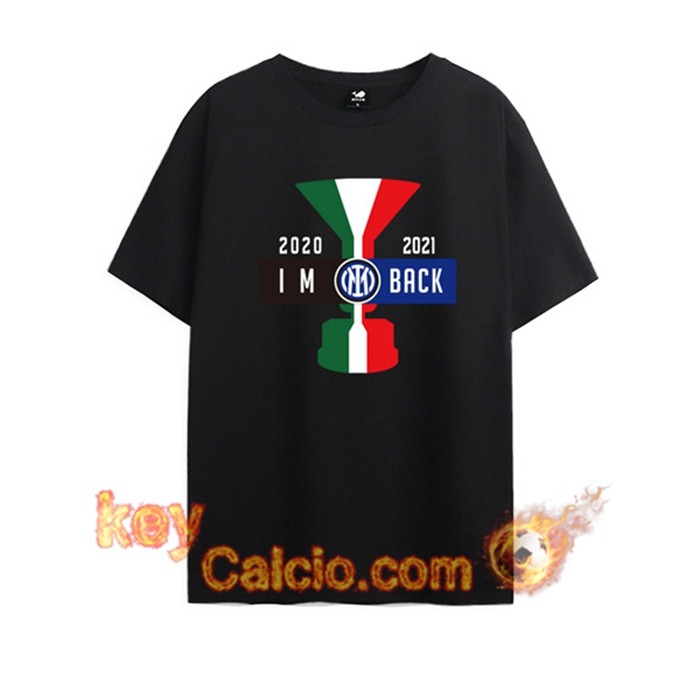 T Shirt Allenamento Inter IM Scudetto Nero 2020/2021