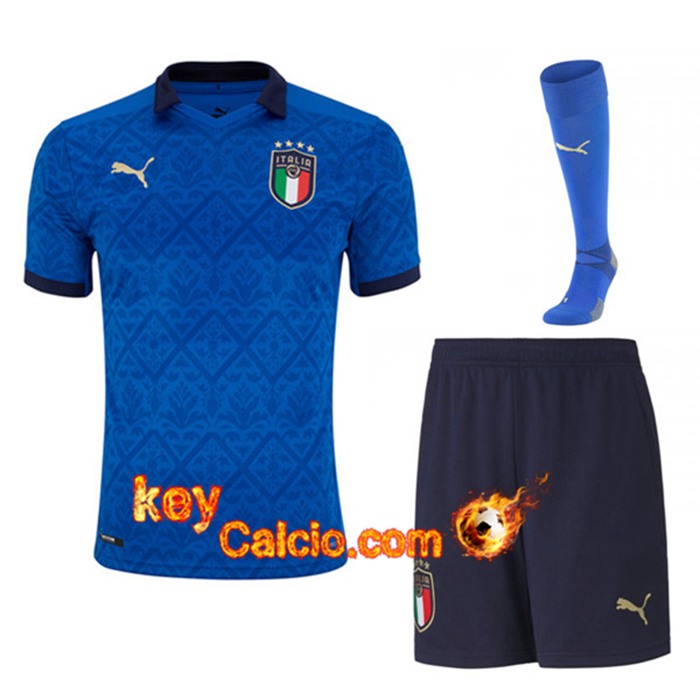 Maglie Calcio Italia Prima (Pantaloncini+ Calzettoni) UEFA Euro 2020