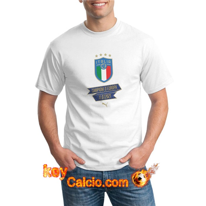 T-Shirts Italia UEFA Euro 2020 Champions Bianca - GXHTS05
