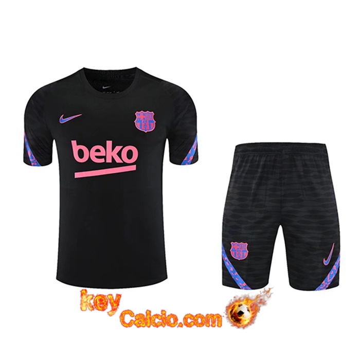 Kit Maglia Allenamento FC Barcellona + Pantaloncini Nero 2021/2022
