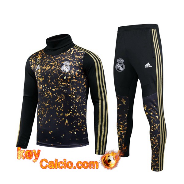 Nuova Kit Tuta Allenamento Real Madrid Adidas 闂?EA Sports FIFA 20 Nero Collo Alto 19/20