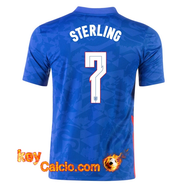 Maglia Calcio Inghilterra (Sterling 7) Seconda UEFA Euro 2020