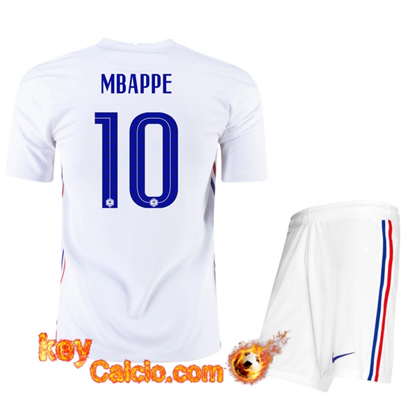 Maglia Calcio UEFA Euro 2020 Francia (Mbappe 10) Bambino Seconda