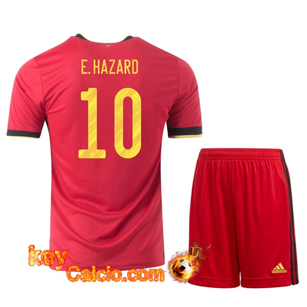 Maglia Calcio UEFA Euro 2020 Belgio (E.Hazaro 10) Bambino Prima