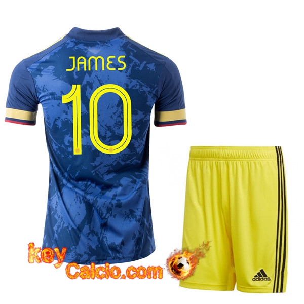 Maglia Calcio UEFA Euro 2020 Colombia (JAMES 10) Bambino Seconda