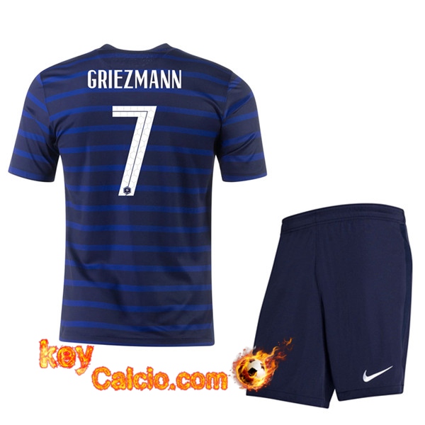 Maglia Calcio UEFA Euro 2020 Francia (Griezmann 7) Bambino Prima