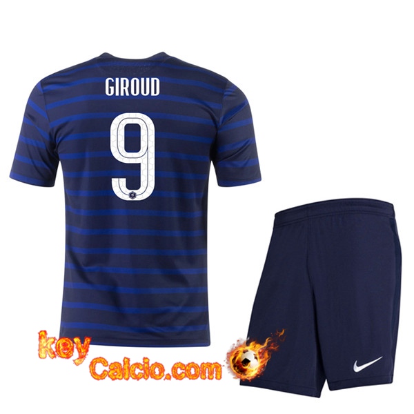 Maglia Calcio UEFA Euro 2020 Francia (Giroud 9) Bambino Prima