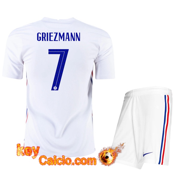 Maglia Calcio UEFA Euro 2020 Francia (Griezmann 7) Bambino Seconda