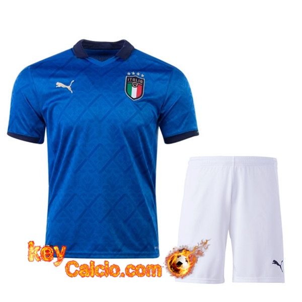 Kit Maglia Calcio Italia Prima + Pantaloncini UEFA Euro 2020