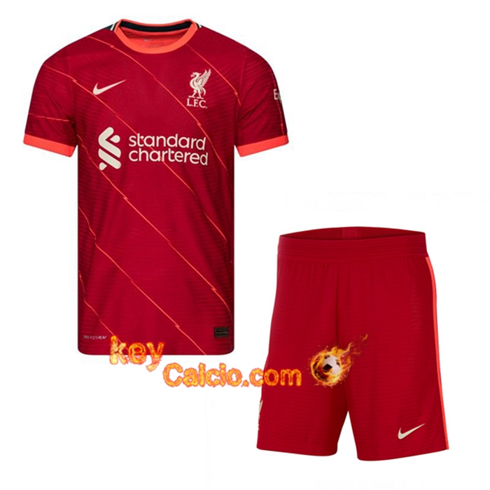 Kit Maglie Calcio FC Liverpool Prima + Pantaloncini 2021/2022
