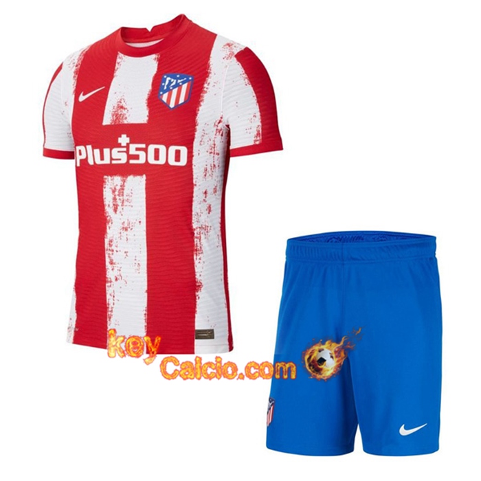 Kit Maglie Calcio Atletico Madrid Prima + Pantaloncini 2021/2022