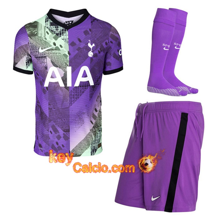 Kit Maglie Calcio Tottenham Hotspur Terza (Pantaloncini + Calzettoni) 2021/2022