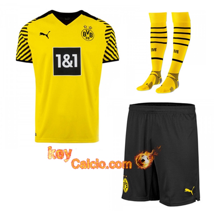 Kit Maglie Calcio Dortmund BVB Prima (Pantaloncini + Calzettoni) 2021/2022