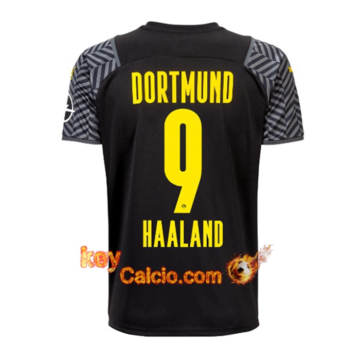 Maglie Calcio Dortmund BVB (Haaland 9) Seconda 2021/2022