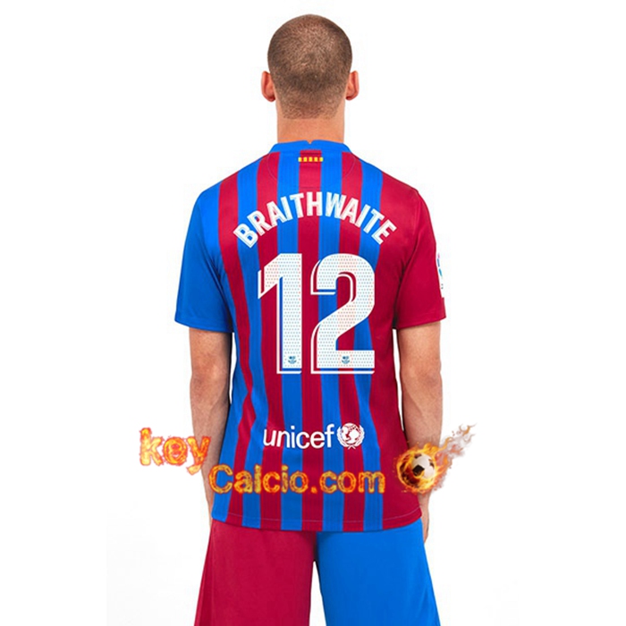 Maglie Calcio FC Barcellona (Martin Brathwaie 12) Prima 2021/2022