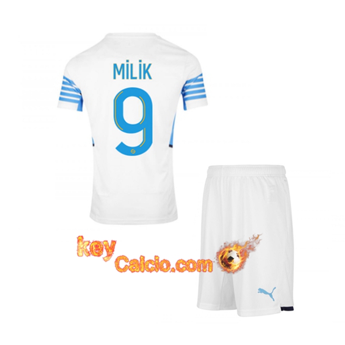Maglie Calcio Marsiglia OM (MILIK 9) Bambino Terza 2021/2022