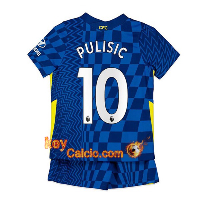 Maglie Calcio FC Chelsea (Pulisic 10) Bambino Prima 2021/2022