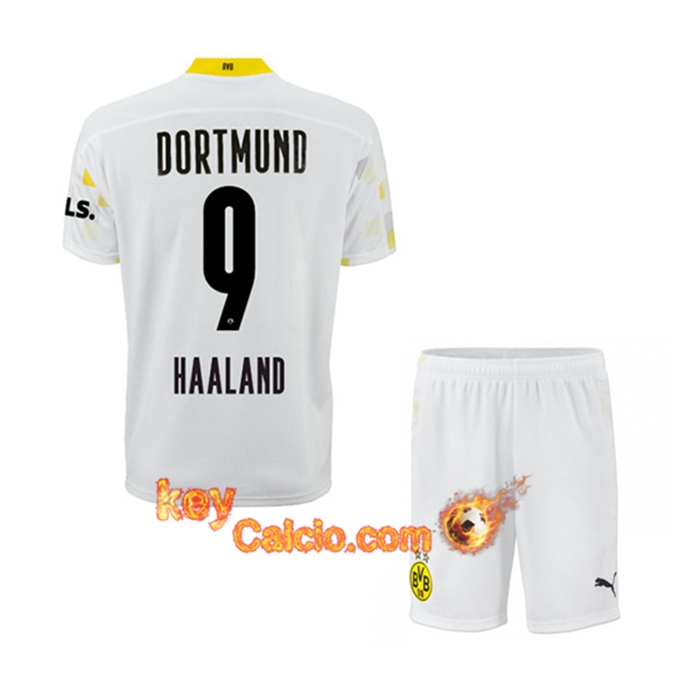 Maglie Calcio Dortmund BVB (Haaland 9) Bambino Terza 2021/2022