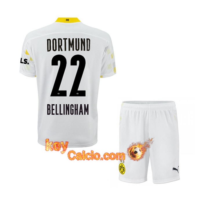Maglie Calcio Dortmund BVB (Bellingham 22) Bambino Terza 2021/2022