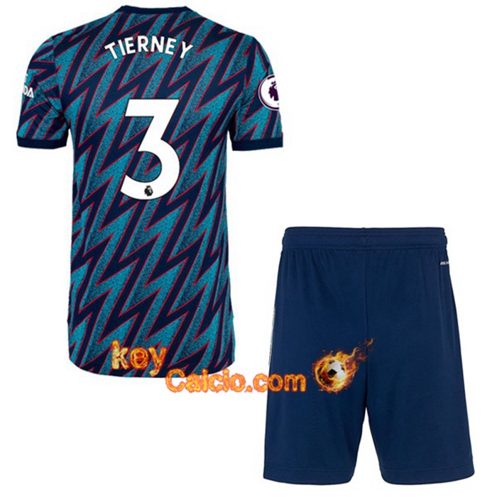 Maglie Calcio FC Arsenal (Kieran Tierney 3) Bambino Terza 2021/2022