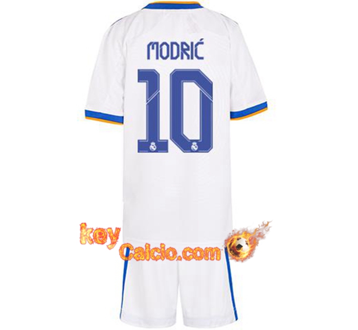 Maglie Calcio Real Madrid (Modric 10) Bambino Prima 2021/2022