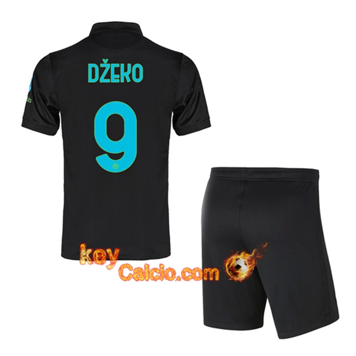 Maglie Calcio Inter Milan (DZEKO 9) Bambino Terza 2021/2022
