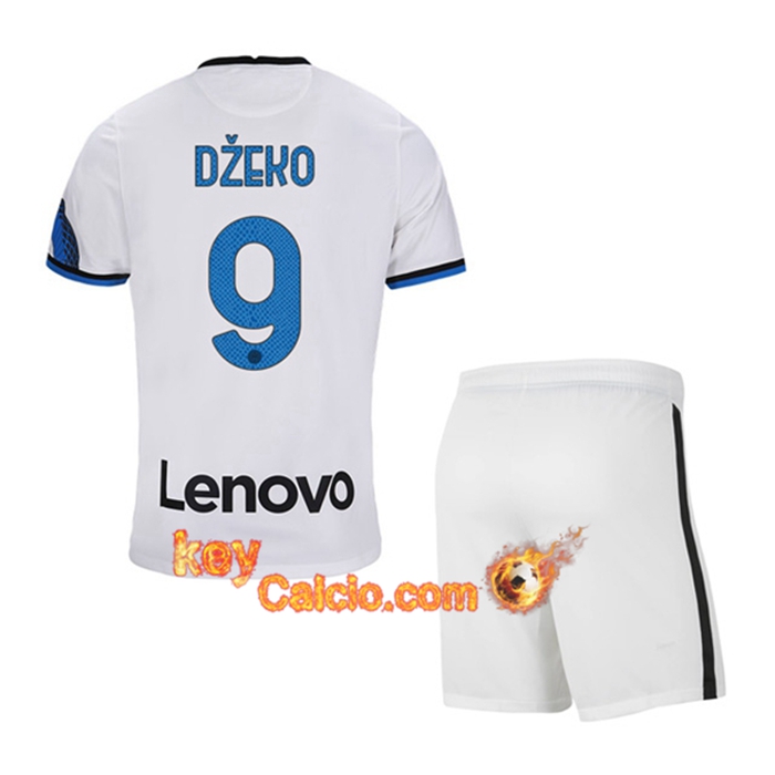 Maglie Calcio Inter Milan (DZEKO 9) Bambino Seconda 2021/2022