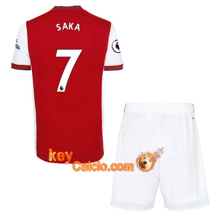 Maglie Calcio FC Arsenal (Bukayo Saka 7) Bambino Prima 2021/2022