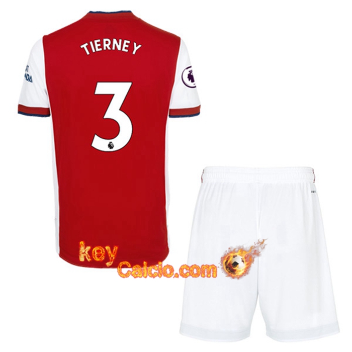 Maglie Calcio FC Arsenal (Kieran Tierney 3) Bambino Prima 2021/2022