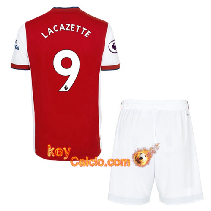 Maglie Calcio FC Arsenal (Alexandre Lacazette 9) Bambino Prima 2021/2022