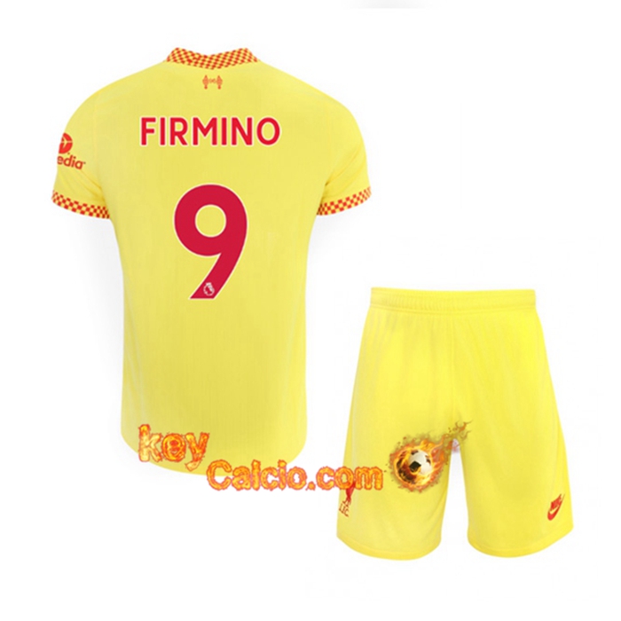 Maglie Calcio FC Liverpool (Roberto Firmino 9) Bambino Terza 2021/2022