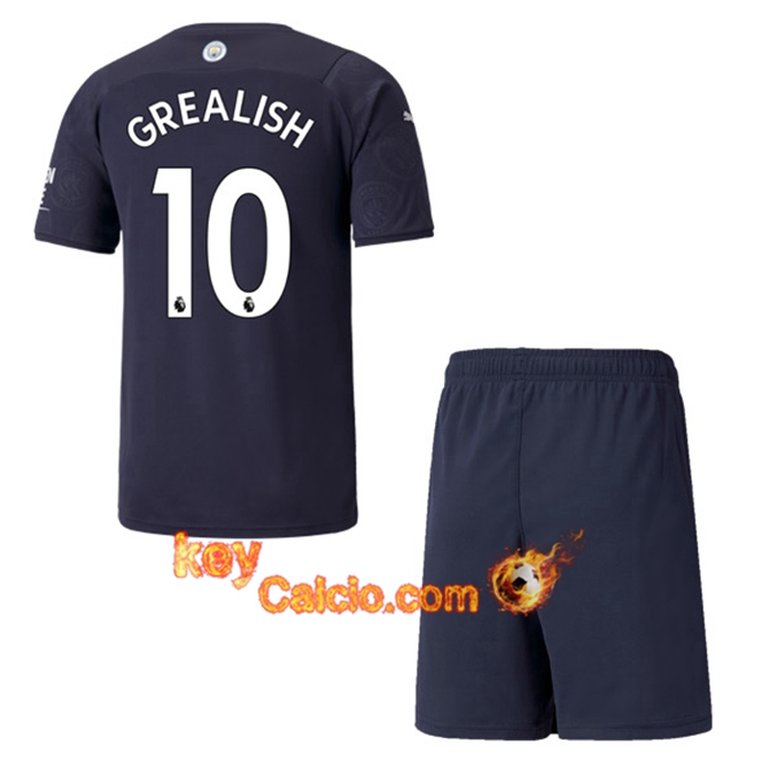 Maglie Calcio Manchester City (GREALISH 10) Bambino Terza 2021/2022