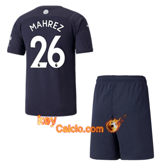 Maglie Calcio Manchester City (MAHREZ 26) Bambino Terza 2021/2022