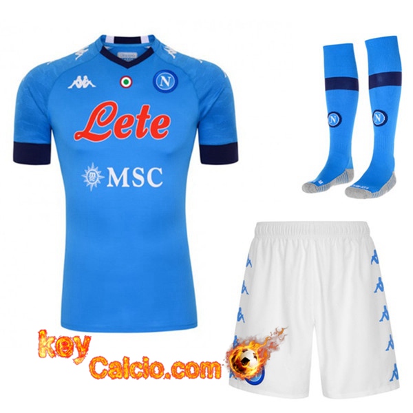 Kit Maglia Calcio SSC Napoli Prima (Pantaloncini+Calzini) 20/21