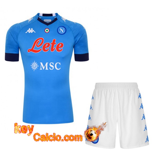 Kit Maglia Calcio SSC Napoli Prima + Pantaloncini 20/21