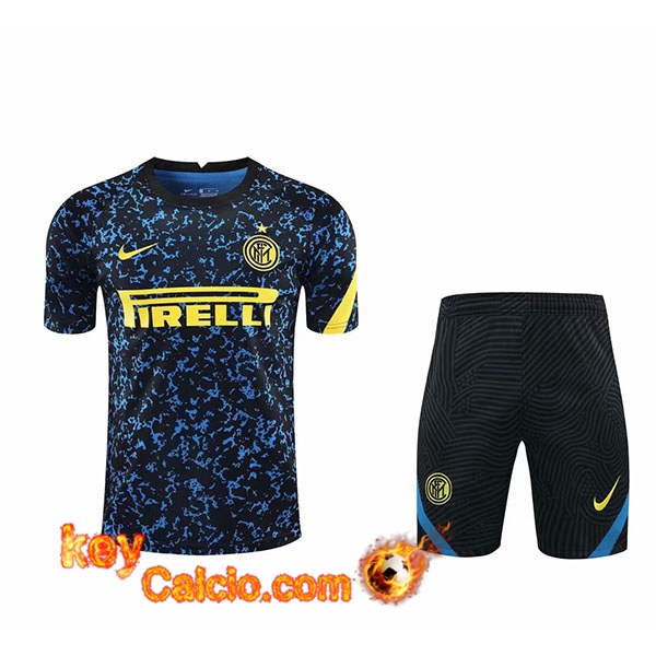 Maglia Allenamento Inter Milan + Shorts Blu/Nero 20/21