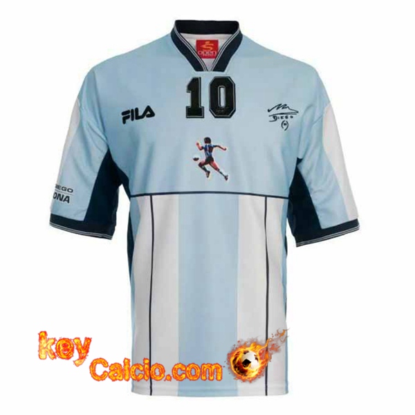 Maglia Calcio Argentina Retro 10 Maradona 2001